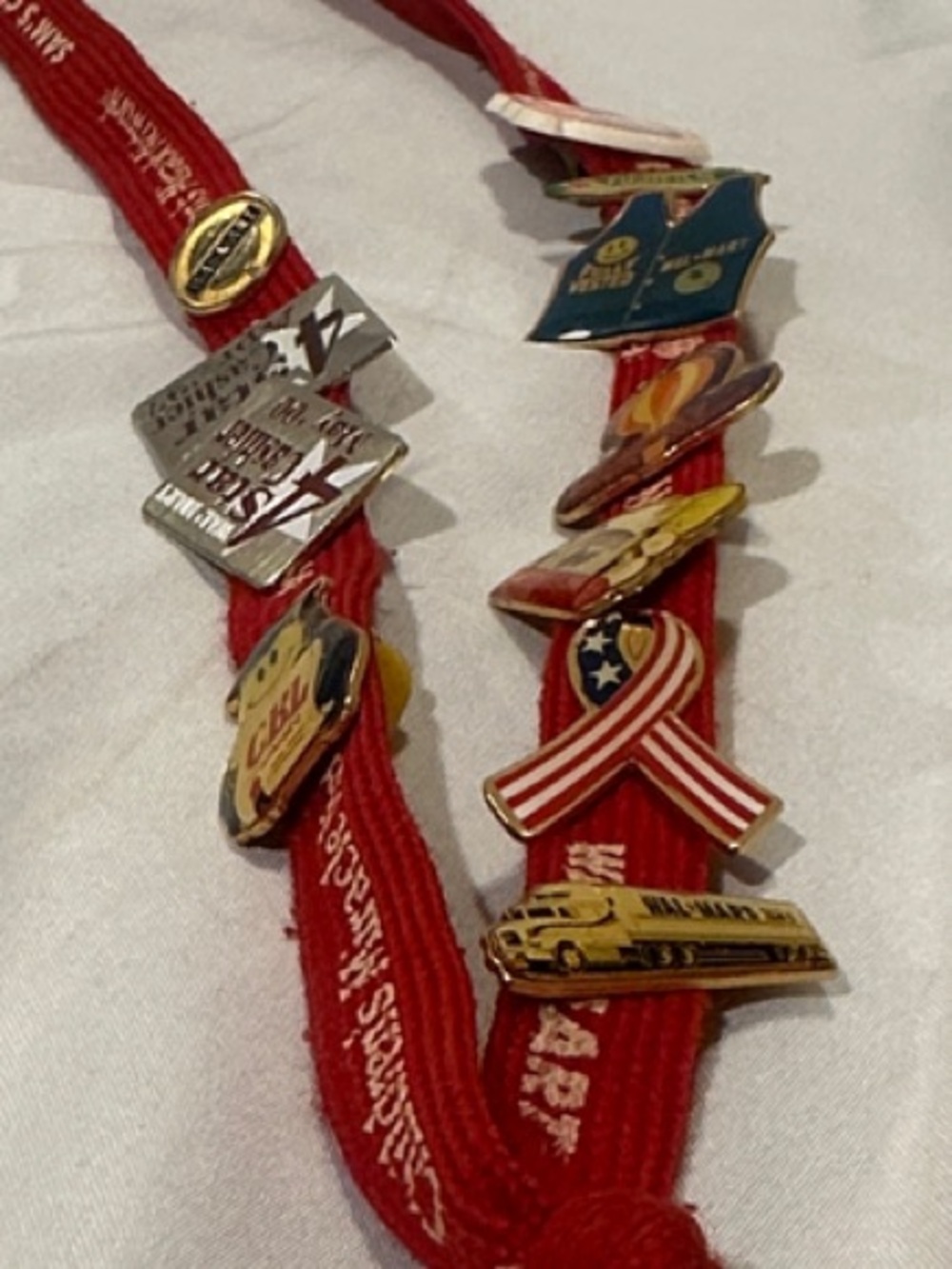 Red Lanyard Walmart Collectible Pins